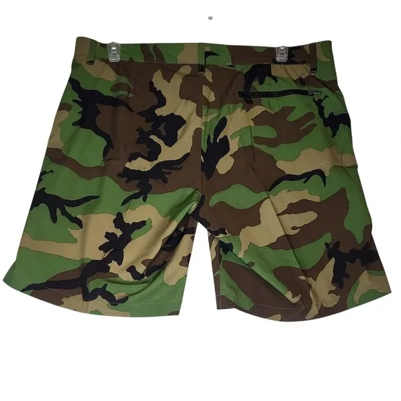 Polo Ralph Lauren Mens Camouflage All Day Beach Shorts Size 36 Zip Pocket - Picture 2 of 8